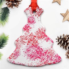 Red Splashes On A White Background Christmas Tree Ornament (two Sides) by SychEva