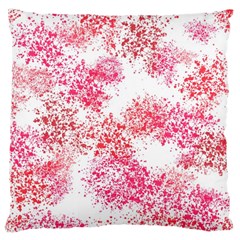 Red Splashes On A White Background Large Cushion Case (two Sides) by SychEva