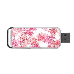 Red Splashes On A White Background Portable Usb Flash (two Sides) by SychEva