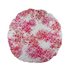 Red Splashes On A White Background Standard 15  Premium Round Cushions by SychEva