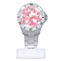 Red Splashes On A White Background Plastic Nurses Watch by SychEva