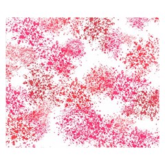 Red Splashes On A White Background Double Sided Flano Blanket (small)  by SychEva