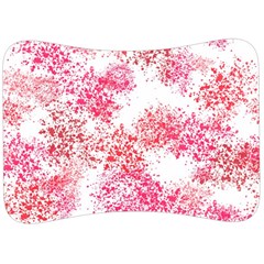 Red Splashes On A White Background Velour Seat Head Rest Cushion by SychEva