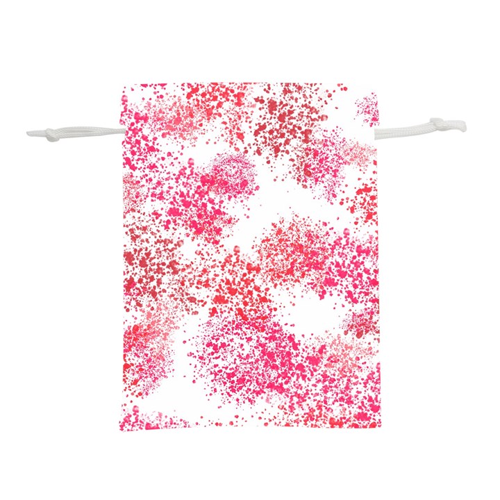 Red Splashes On A White Background Lightweight Drawstring Pouch (S)