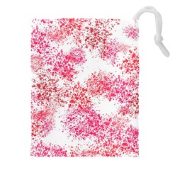 Red Splashes On A White Background Drawstring Pouch (5xl) by SychEva