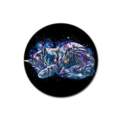 Galactic Kitten Magnet 3  (round) by Catofmosttrades