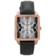 Compressed Carbon Rose Gold Leather Watch  by MRNStudios