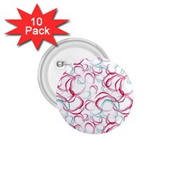 Red And Turquoise Stains On A White Background 1 75  Buttons (10 Pack) by SychEva