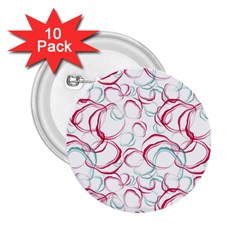 Red And Turquoise Stains On A White Background 2 25  Buttons (10 Pack)  by SychEva