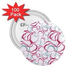 Red And Turquoise Stains On A White Background 2 25  Buttons (100 Pack)  by SychEva