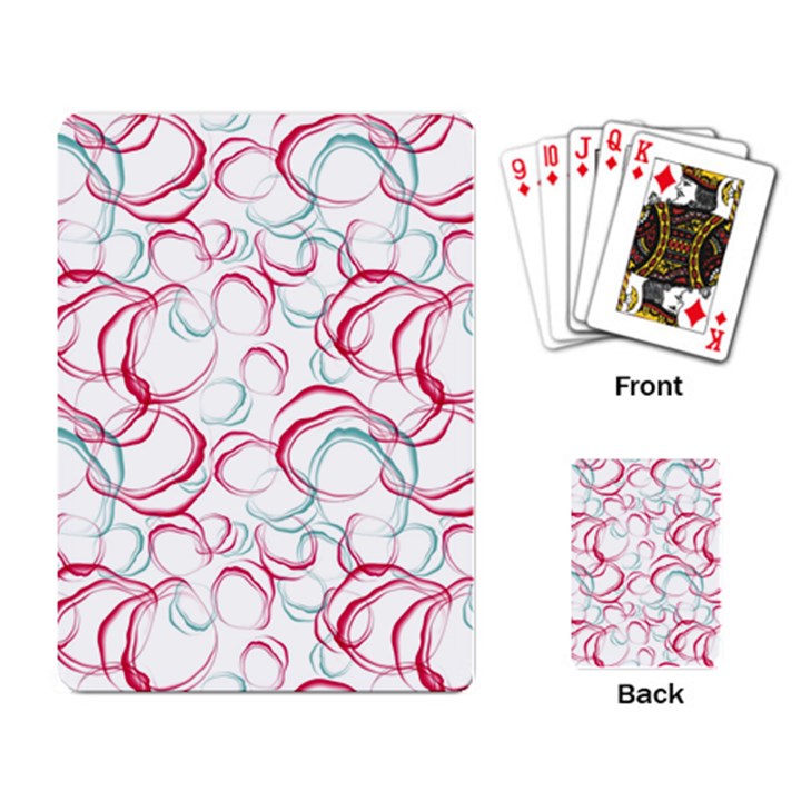 Red And Turquoise Stains On A White Background Playing Cards Single Design (Rectangle)