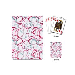 Red And Turquoise Stains On A White Background Playing Cards Single Design (mini) by SychEva