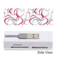 Red And Turquoise Stains On A White Background Memory Card Reader (stick) by SychEva