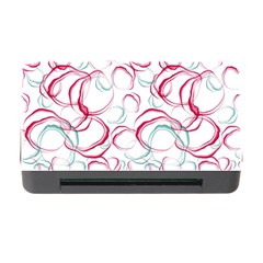 Red And Turquoise Stains On A White Background Memory Card Reader With Cf by SychEva