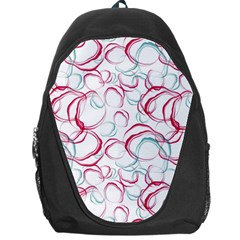 Red And Turquoise Stains On A White Background Backpack Bag by SychEva