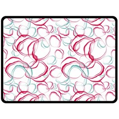 Red And Turquoise Stains On A White Background Double Sided Fleece Blanket (large)  by SychEva