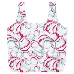 Red And Turquoise Stains On A White Background Full Print Recycle Bag (xxl) by SychEva