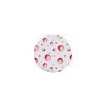 Red Drops On White Background 1  Mini Magnets Front