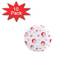 Red Drops On White Background 1  Mini Magnet (10 Pack)  by SychEva