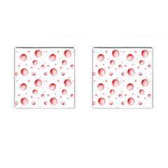 Red Drops On White Background Cufflinks (square) by SychEva