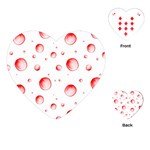 Red Drops On White Background Playing Cards Single Design (Heart) Front