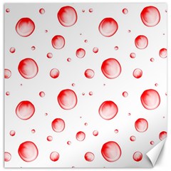 Red Drops On White Background Canvas 12  X 12  by SychEva