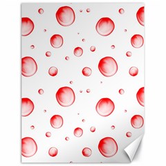 Red Drops On White Background Canvas 18  X 24  by SychEva