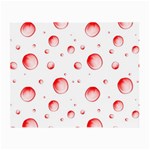 Red Drops On White Background Small Glasses Cloth (2 Sides) Back