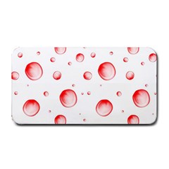 Red Drops On White Background Medium Bar Mats by SychEva