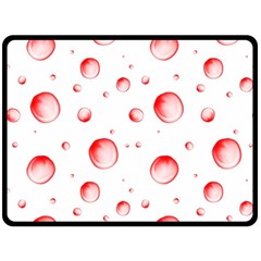 Red Drops On White Background Fleece Blanket (large)  by SychEva