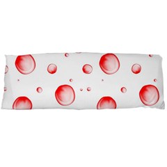 Red Drops On White Background Body Pillow Case (dakimakura) by SychEva