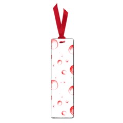 Red Drops On White Background Small Book Marks by SychEva