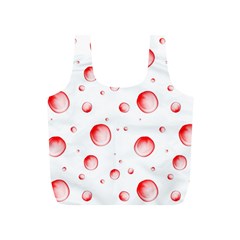 Red Drops On White Background Full Print Recycle Bag (s) by SychEva