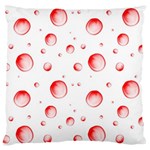 Red Drops On White Background Large Flano Cushion Case (Two Sides) Front