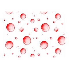 Red Drops On White Background Double Sided Flano Blanket (mini)  by SychEva