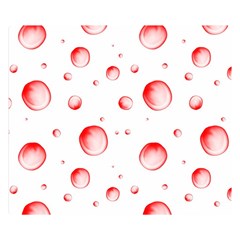 Red Drops On White Background Double Sided Flano Blanket (small)  by SychEva