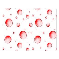 Red Drops On White Background Double Sided Flano Blanket (large)  by SychEva