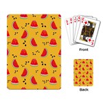 Slices Of Juicy Red Watermelon On A Yellow Background Playing Cards Single Design (Rectangle) Back