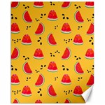 Slices Of Juicy Red Watermelon On A Yellow Background Canvas 16  x 20  15.75 x19.29  Canvas - 1