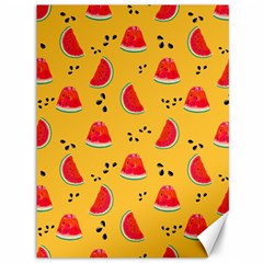 Slices Of Juicy Red Watermelon On A Yellow Background Canvas 36  x 48 