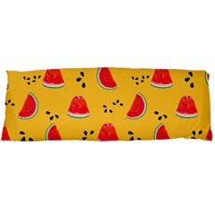 Slices Of Juicy Red Watermelon On A Yellow Background Body Pillow Case Dakimakura (Two Sides)