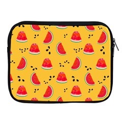 Slices Of Juicy Red Watermelon On A Yellow Background Apple iPad 2/3/4 Zipper Cases