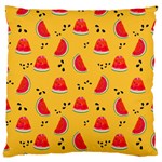 Slices Of Juicy Red Watermelon On A Yellow Background Standard Flano Cushion Case (Two Sides) Front