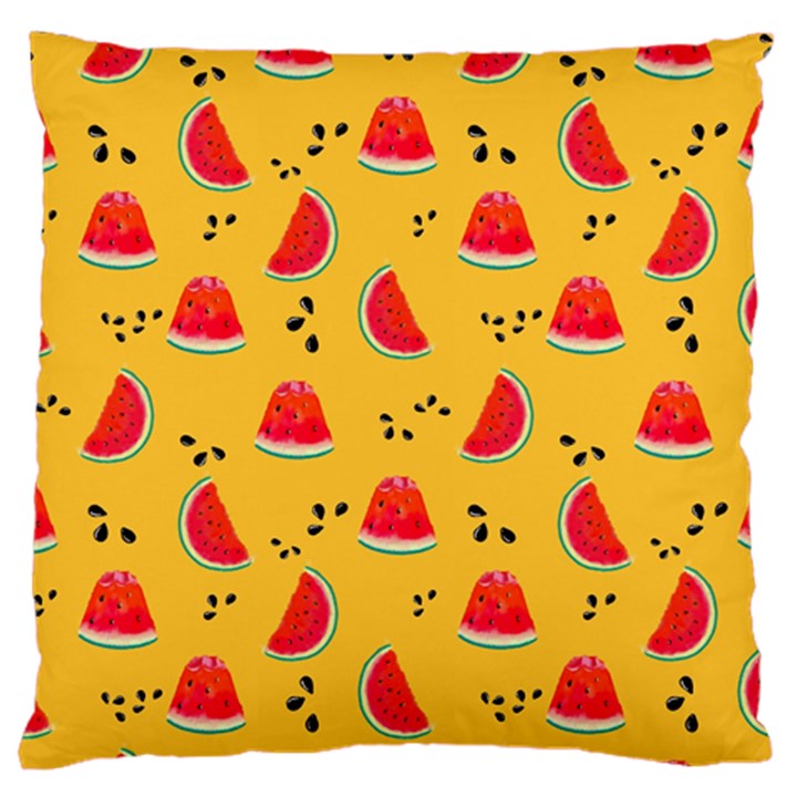 Slices Of Juicy Red Watermelon On A Yellow Background Standard Flano Cushion Case (Two Sides)