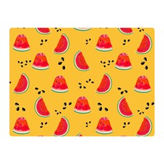 Slices Of Juicy Red Watermelon On A Yellow Background Double Sided Flano Blanket (Mini) 