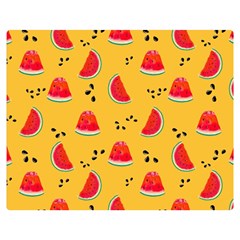 Slices Of Juicy Red Watermelon On A Yellow Background Double Sided Flano Blanket (Medium) 