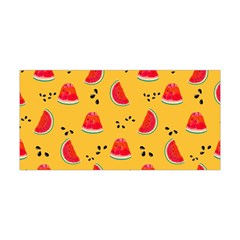 Slices Of Juicy Red Watermelon On A Yellow Background Yoga Headband