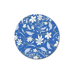 Folk Flowers Pattern Magnet 3  (round) by Eskimos