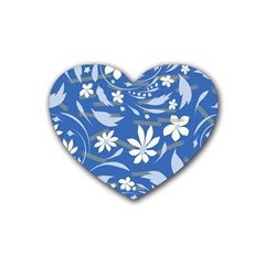 Folk Flowers Pattern Heart Coaster (4 Pack)  by Eskimos