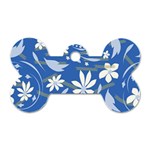 Folk flowers pattern Dog Tag Bone (Two Sides) Front